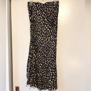 Anthropologie Maeve Leopard Print Slip Skirt, Midi Length, Size S, Worn 2-3x